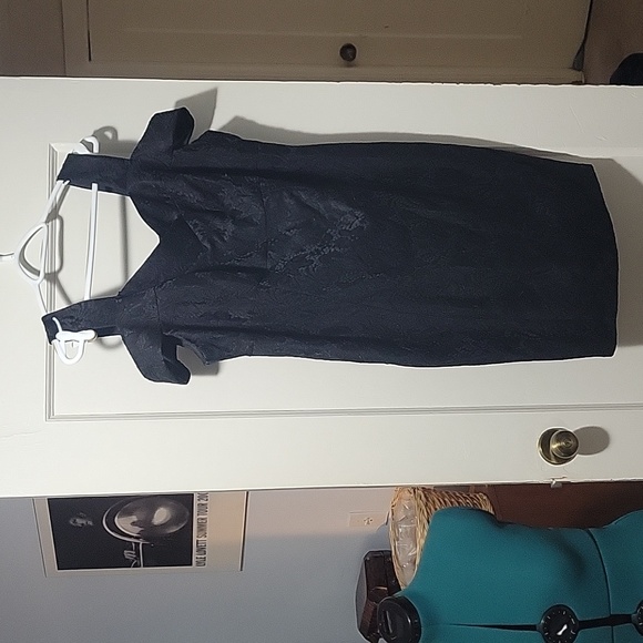 Black Lace Off the Shoulder Cocktail Dress - Picture 1 of 2